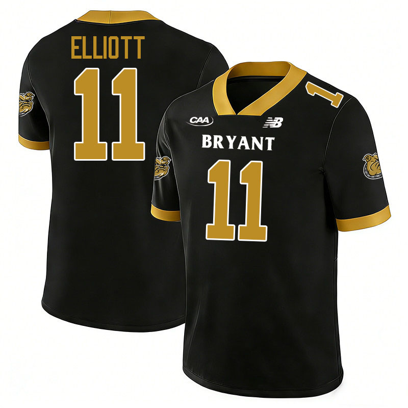 Bryant Bulldogs #11 Elijah Elliott College Football Jerseys,Uniforms-Black